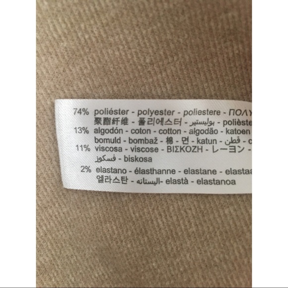 Zara Beige Soft Touch Long Sleeve Turtleneck Boxy High Low Sweater - Picture 7 of 7